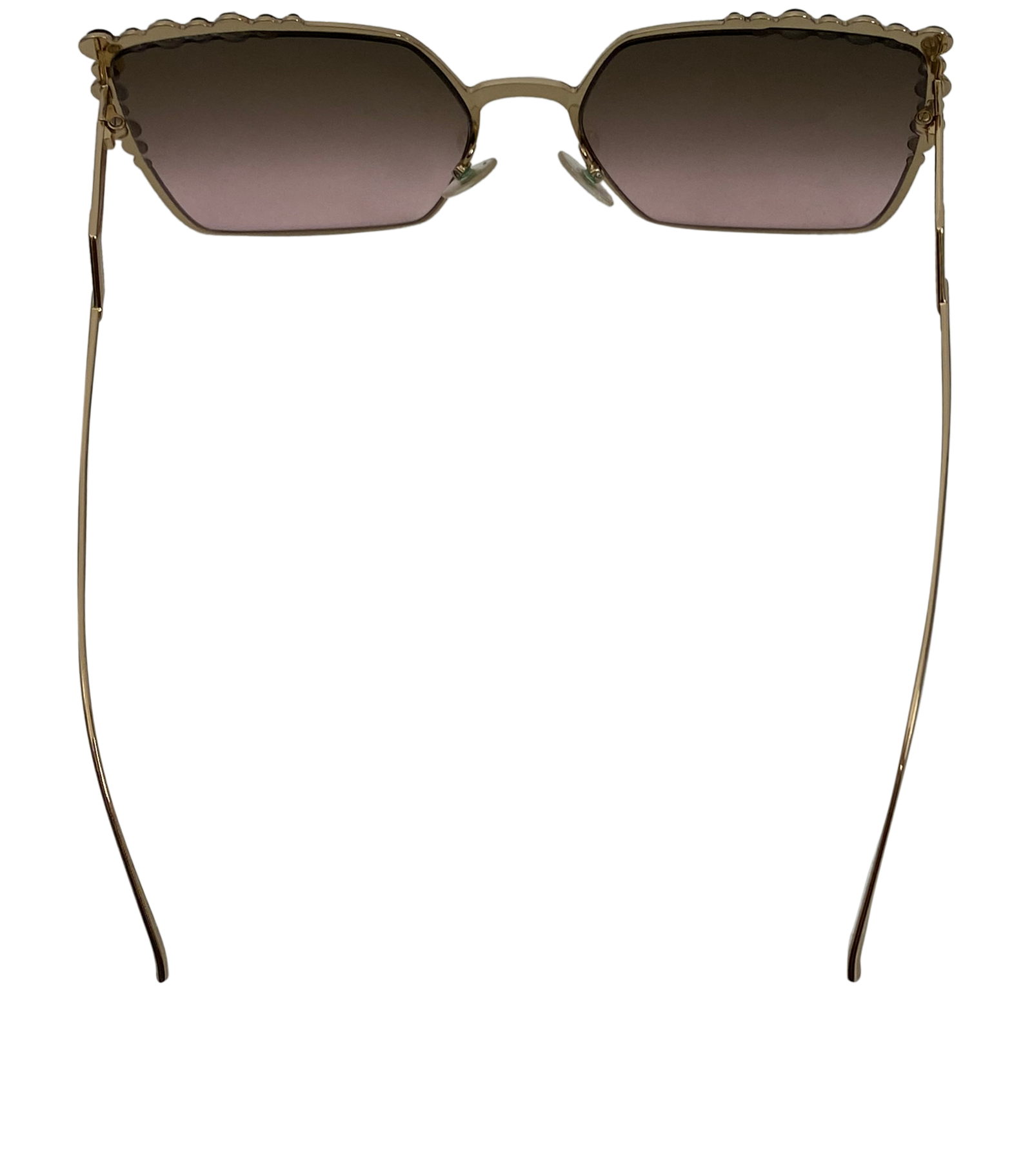 Fendi Cat Eye, 100&euro;, Accesorios, Negro/Oro, Tafetán - Acetato, Vista trasera